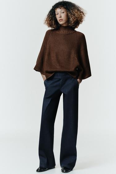Z1975 LOW-RISE WIDE-LEG JEANS - Blue by Zara