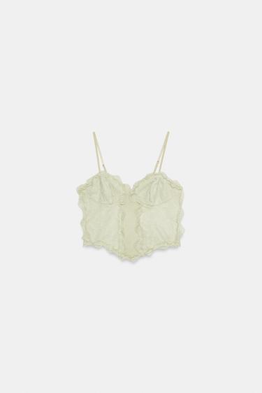 KORSETTIMAINEN PITSITOPPI - Light khaki Zaralta