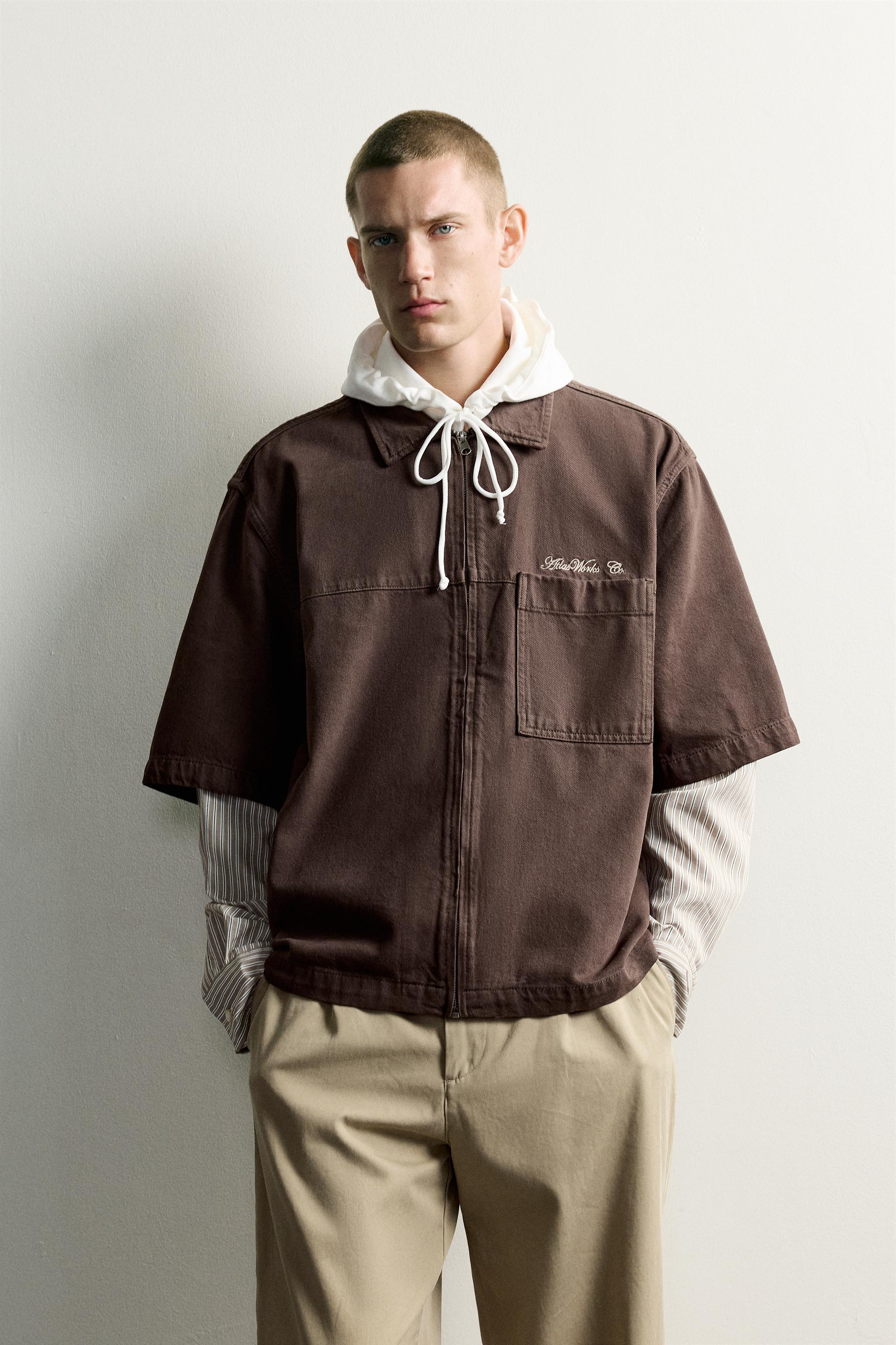 RELAXED-FIT ZIP-UP OVERSHIRT