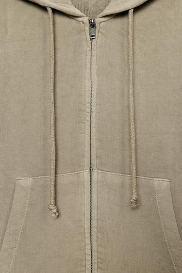 FADED-EFFECT HOODIE - Stone by Zara - Image 7