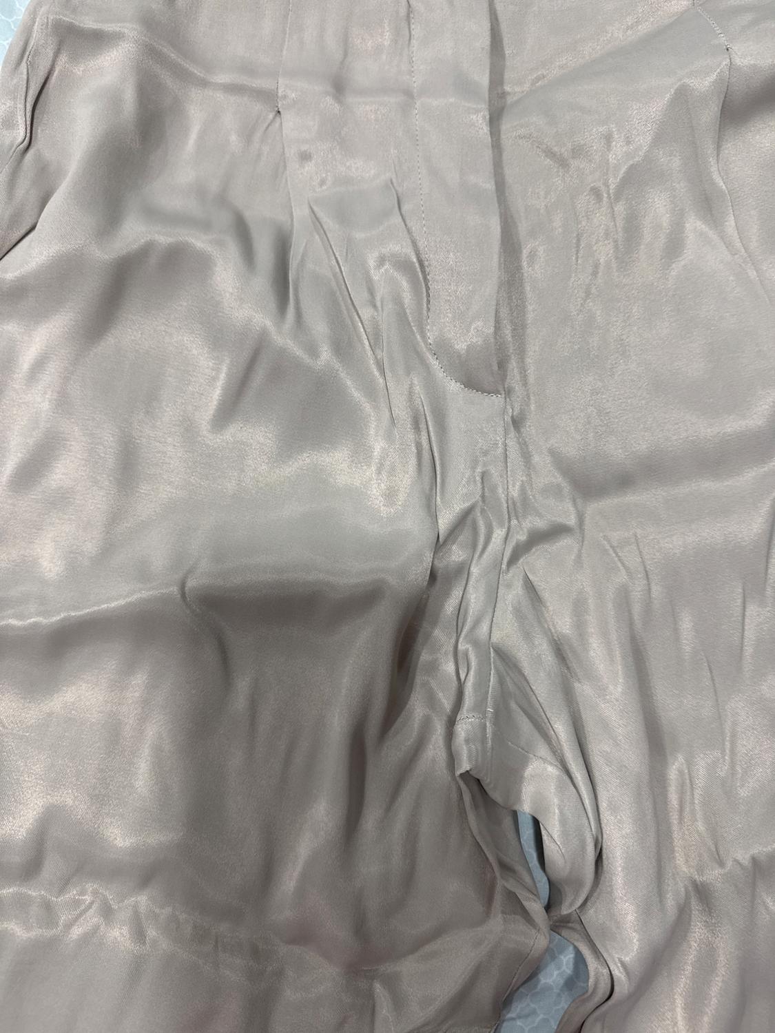 SATIN EFFECT FULL LENGTH DART PANTS - Image 3