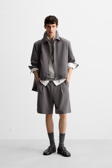 ZIP-UP OVERSHIRT - Grey by Zara