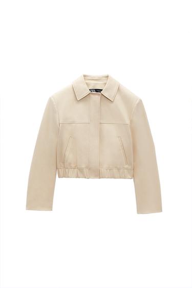 ELASTIC HEM CROPPED BOMBER