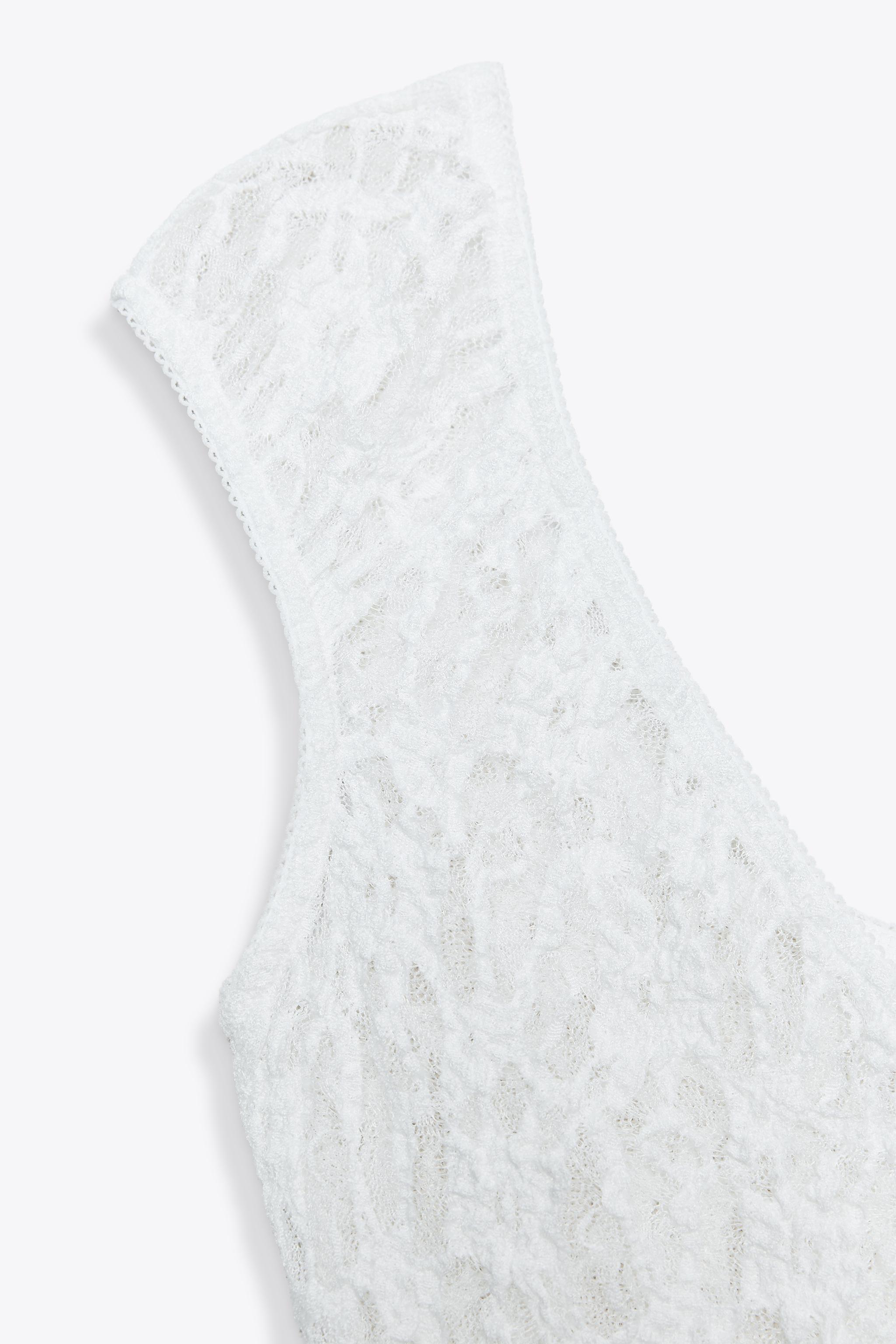 ★LECYTO★ Destroyed Radiance SleevelessWhite HALTER BODYSUIT - White | ZARA United States