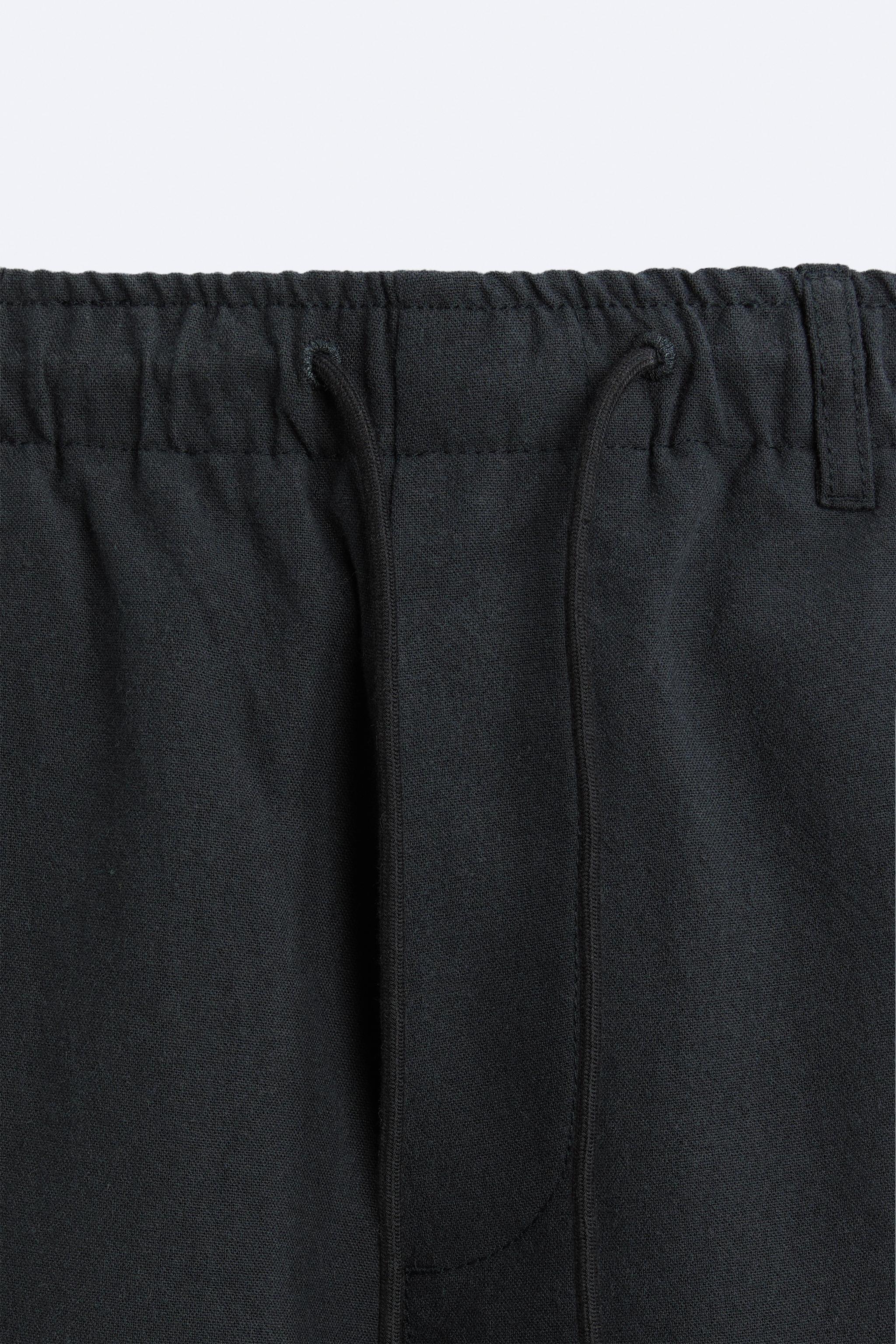 TEXTURED JOGGER WAIST PANTS