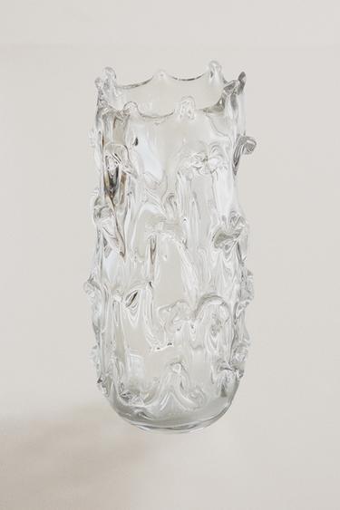 GROSSE DEKORATIVE VASE IN UNREGELMÄSSIGER FORM - Transparent von Zara