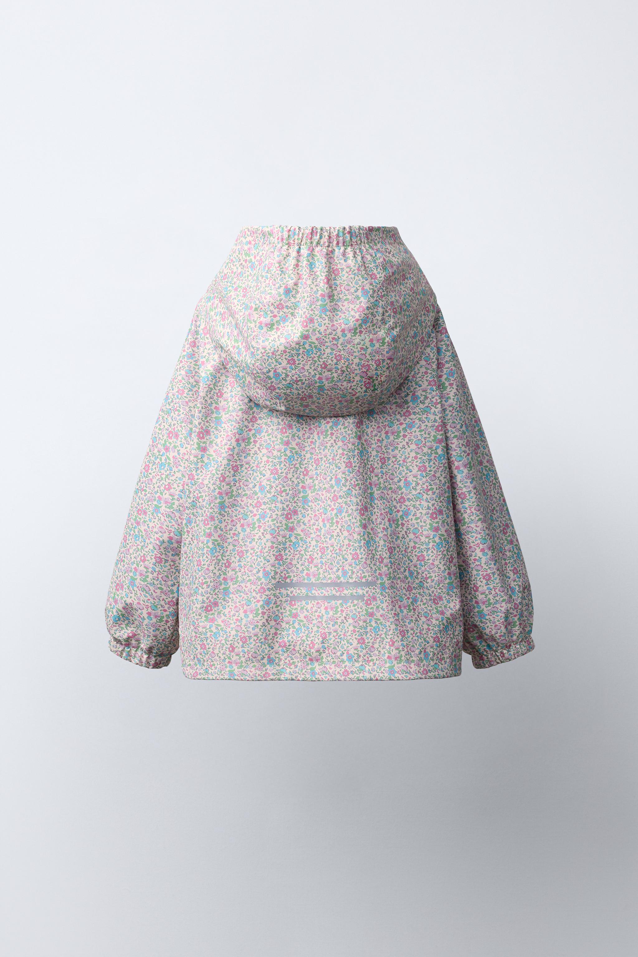 RUBBERIZED FLORAL WATER REPELLENT RAINCOAT