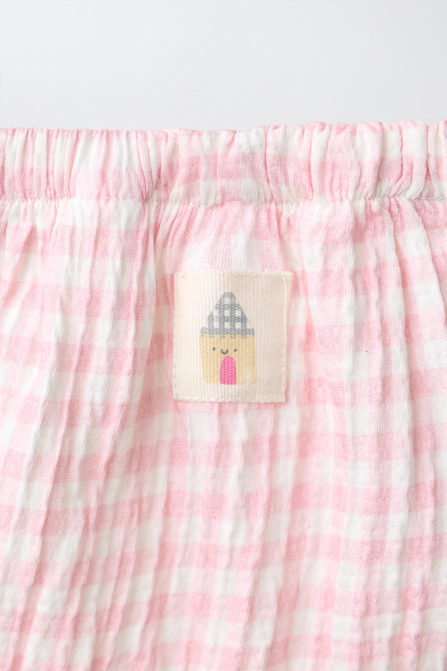 Трусы Gingham Label для детей — Zara, цвет: Белый / Розовый — фото 4