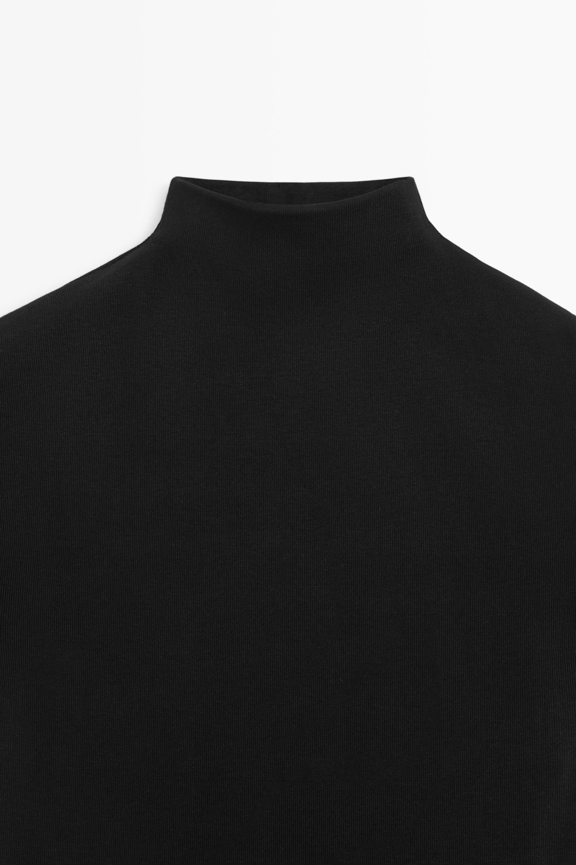 Funnel neck knit top