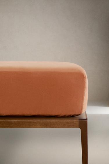 CHILDREN'S DYED FITTED SHEET - Brick by Zara