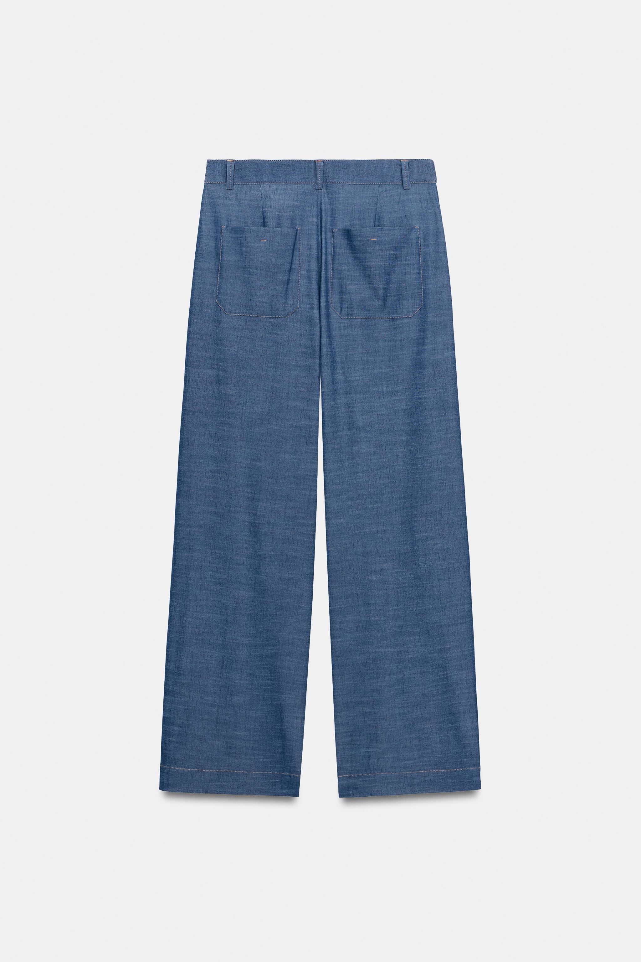 CROSSOVER WAIST WIDE LEG PANTS
