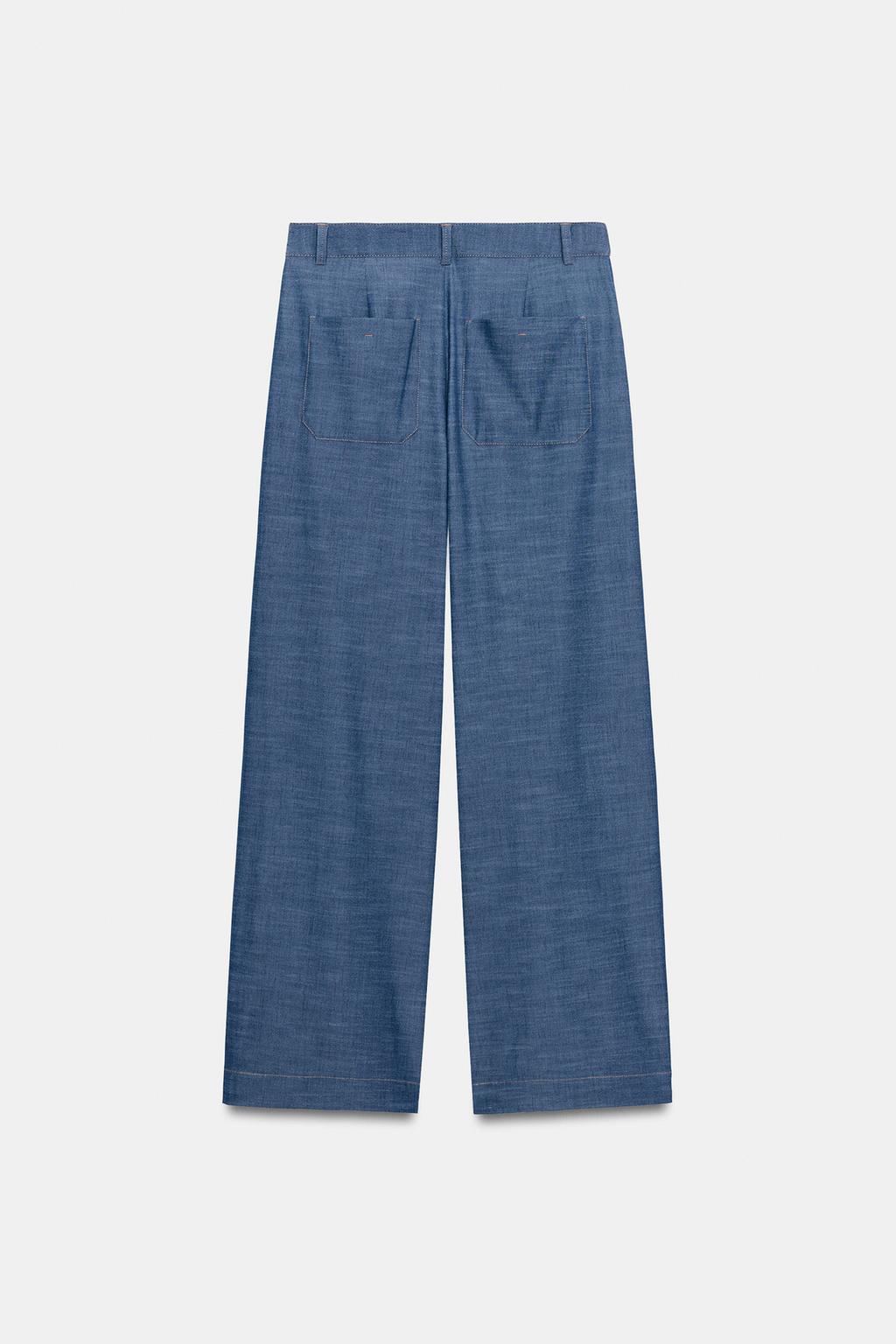CROSSOVER WAIST WIDE LEG PANTS - image 2