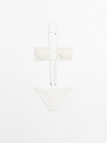 Zara Macramé bikini set - Oyster-white - Image 0