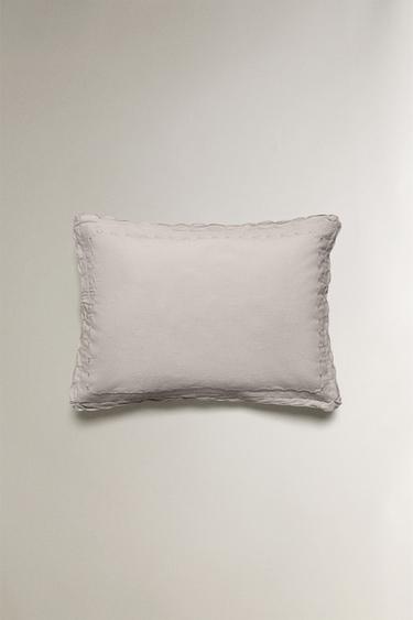 CHILDREN'S CUSHION COVER WITH SCALLOPED EDGE - Grey by Zara