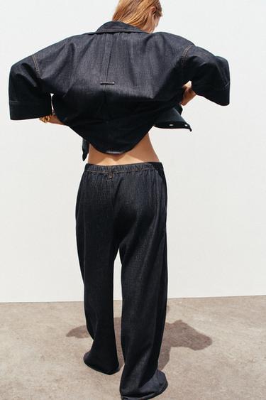 JEAN Z1975 JOGGER WIDE LEG TAILLE HAUTE - Bleu de Zara - Image 2