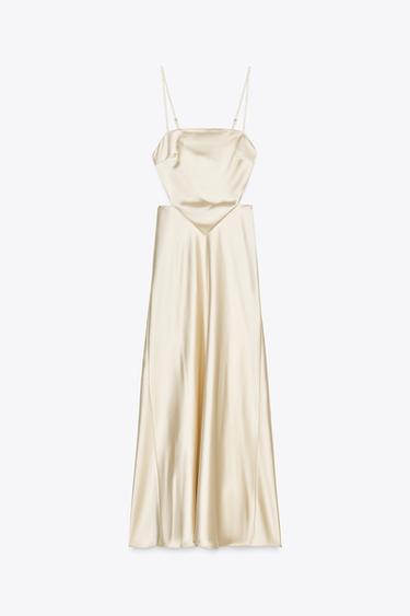 SATIN COWL NECK DRESS - Vanilla by Zara - Image 5
