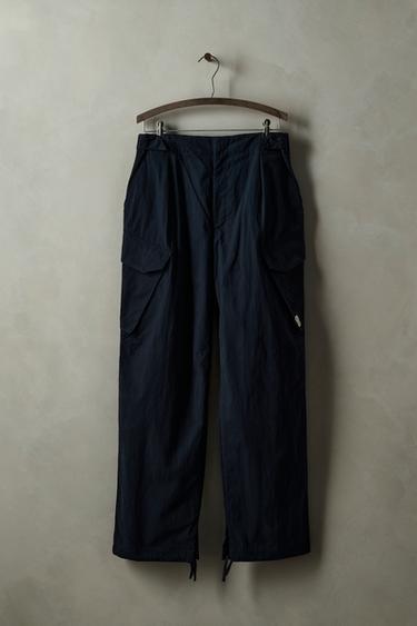 Zara CARGO TROUSERS X SR_A - Navy blue