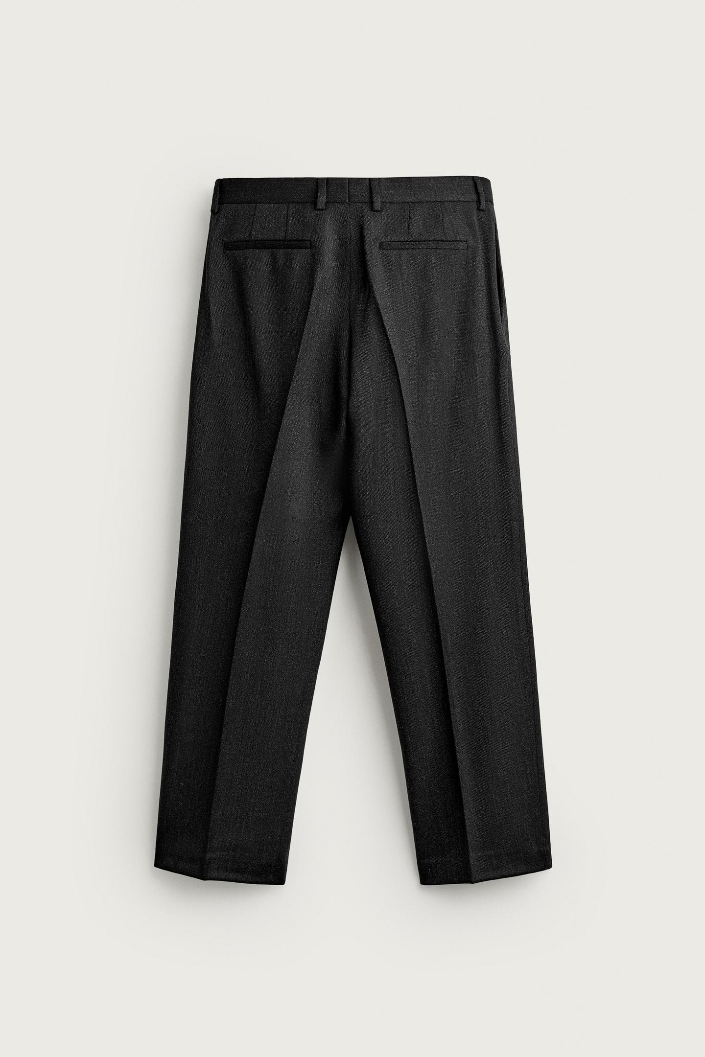 Мужские брюки Zara 100% Wool Manteco® Suit, цвет: Серый меланжевый — фото 6