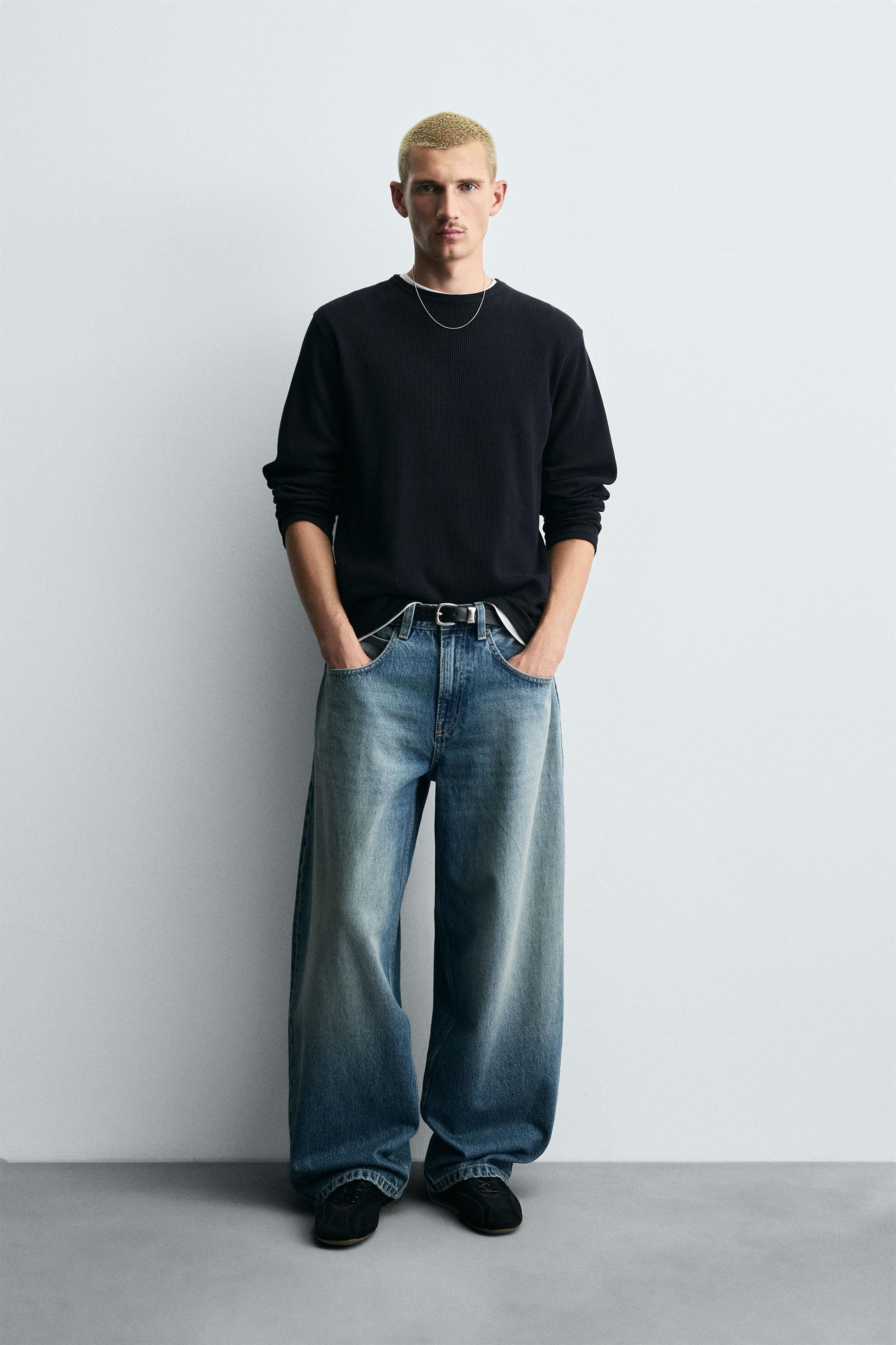 ザラデニム確認用 TRF LOW RISE FLARE JEANS - Blue | ZARA United States
