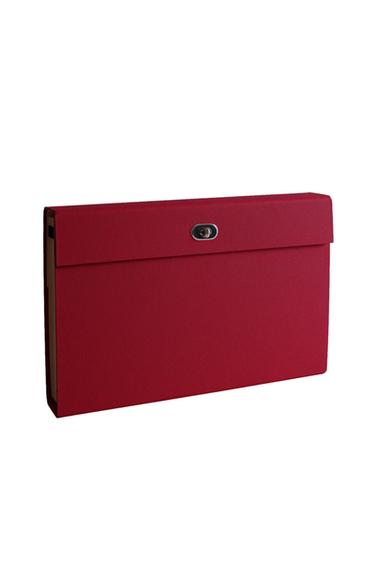 MALETA ARQUIVADORA DE LINHO FINA - Vermelho da Zara