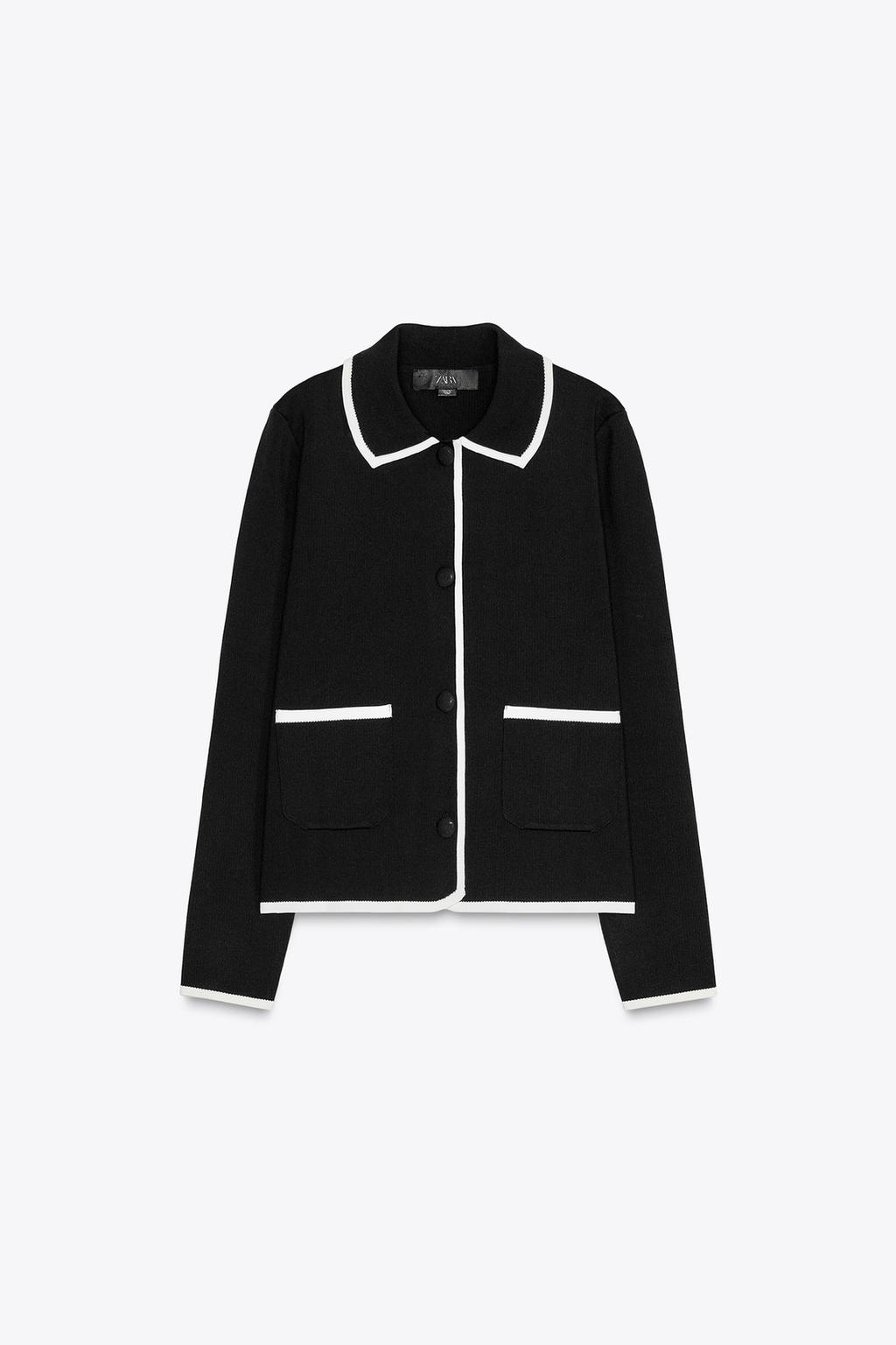 Thumbnail image for KNIT CARDIGAN WITH CONTRAST TRIMS