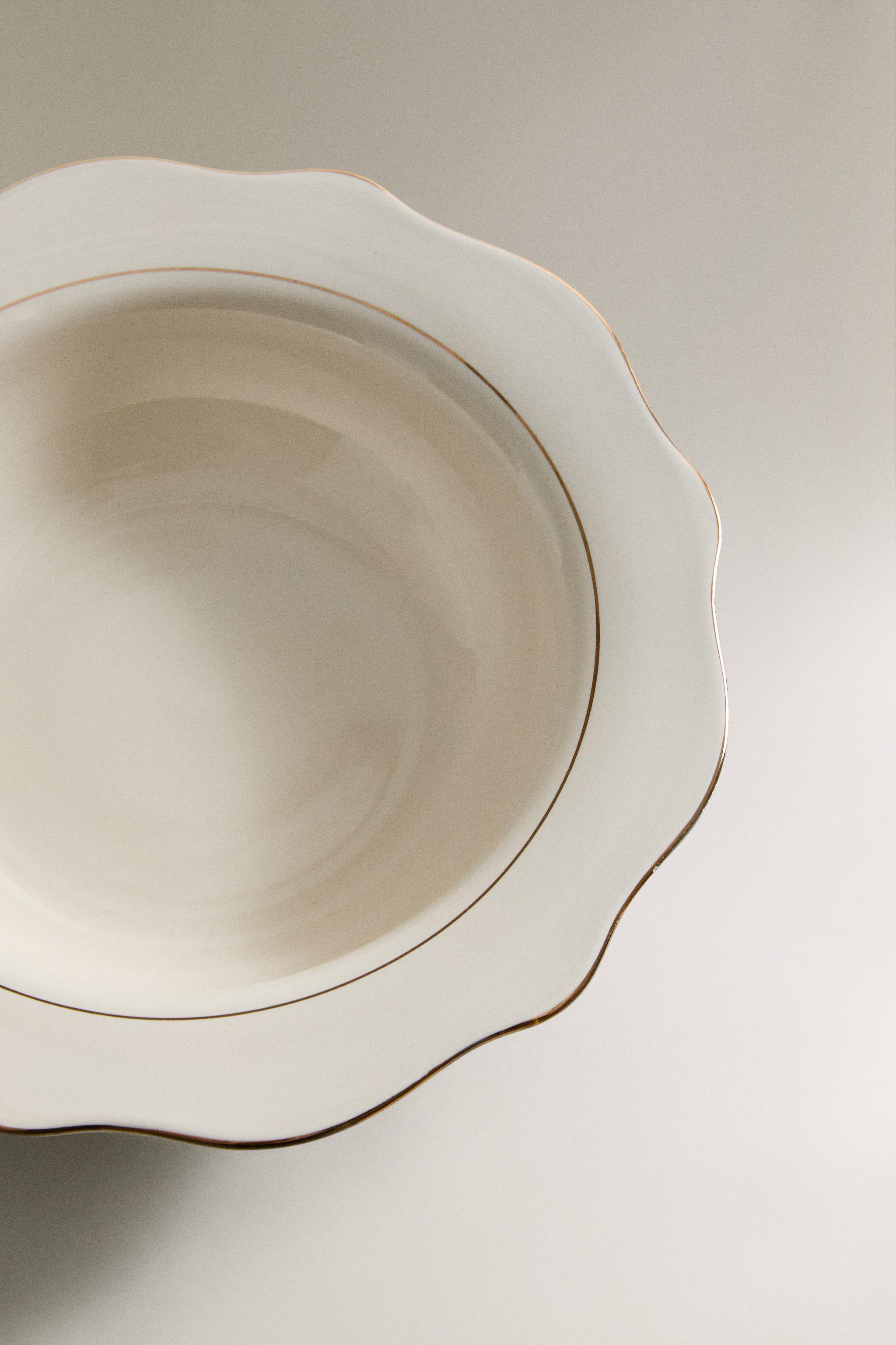 ASSIETTE CREUSE PORCELAINE FILET