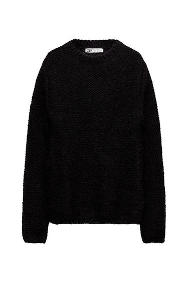 ALPACA BLEND OPEN-KNIT SWEATER