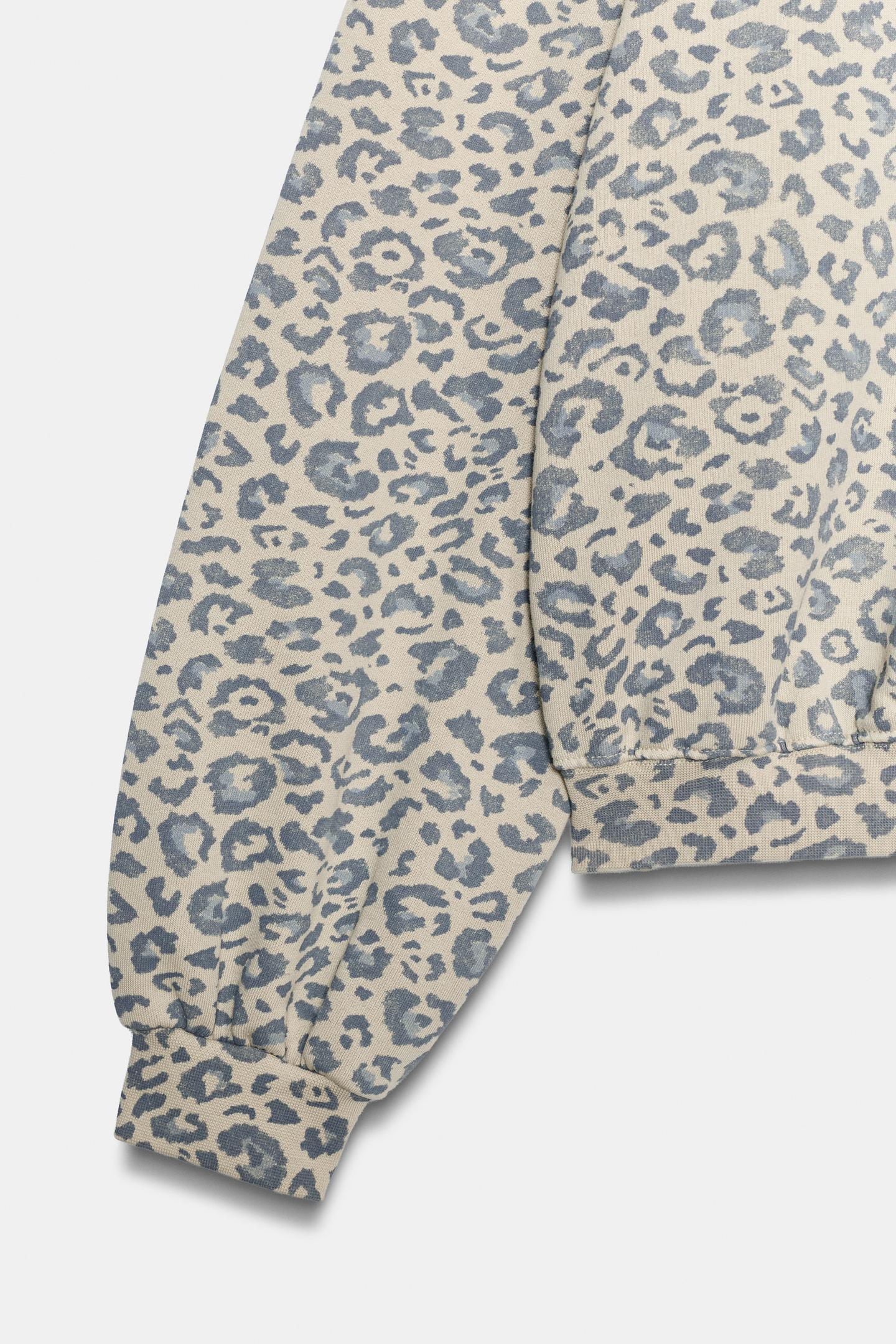 Женская толстовка Zara Animal Print, цвет: Леопардовый — фото 9