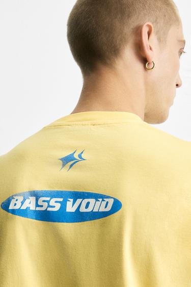 Zara COMBINATION TEXT T-SHIRT - Yellow