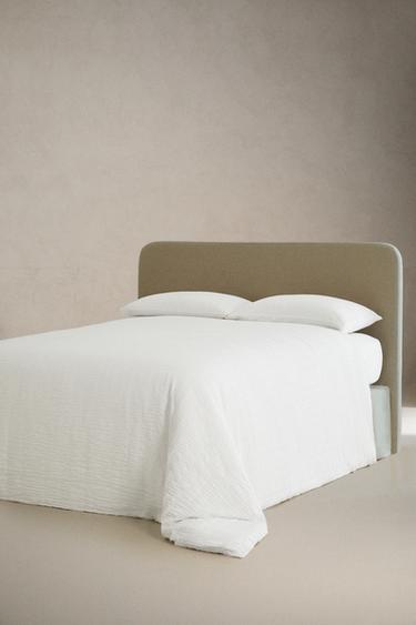 TEXTURED COTTON DUVET COVER - White by Zara - Image 1