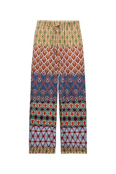 PRINTED PALAZZO TROUSERS