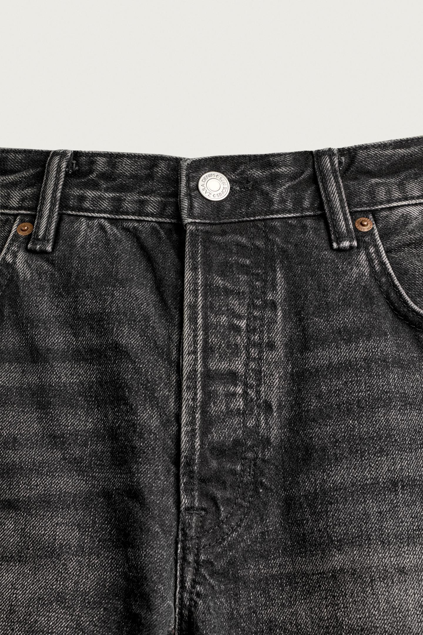 Мужские джинсы Zara Regular Fit, цвет: Угольный — фото 9
