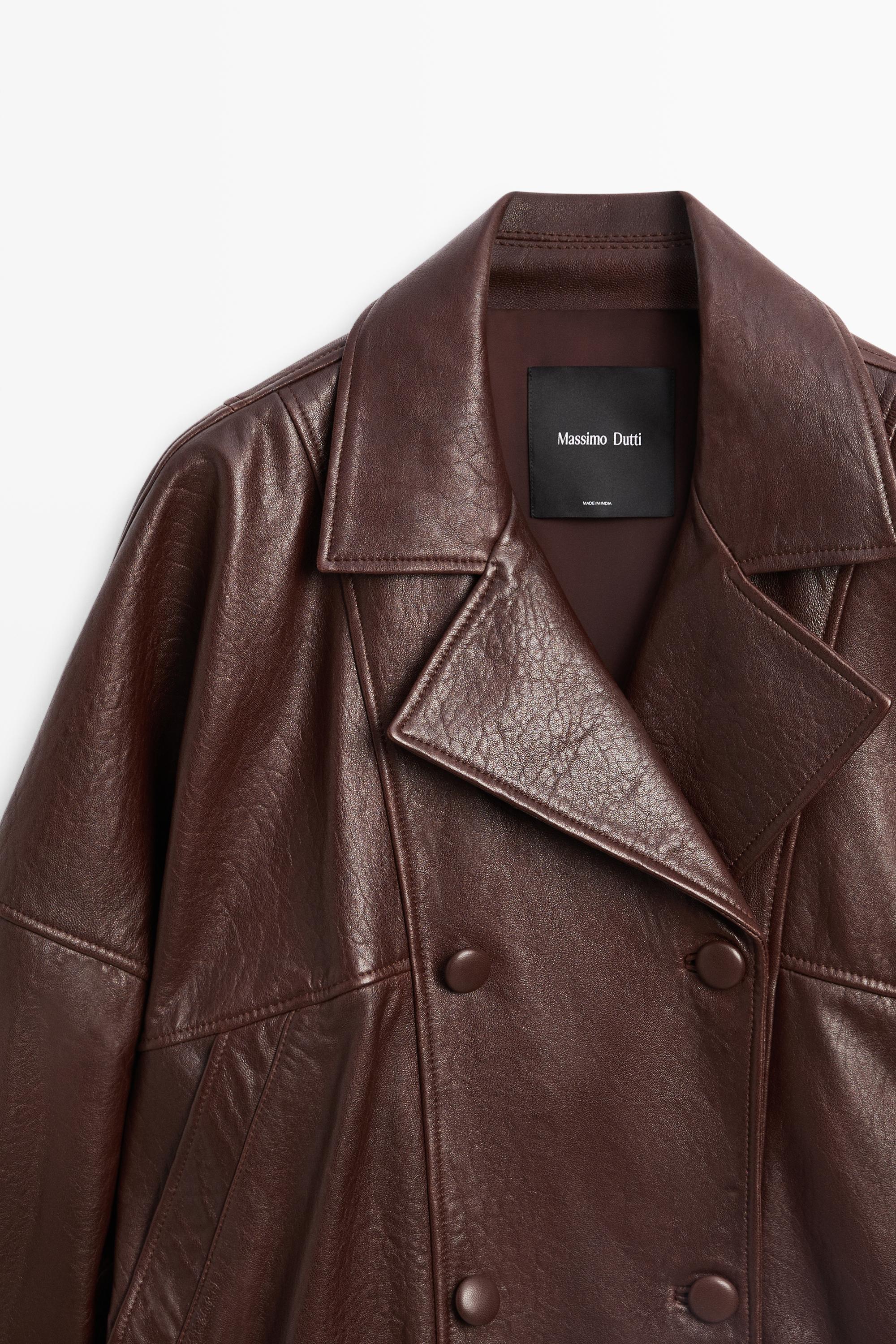 Nappa leather bomber jacket