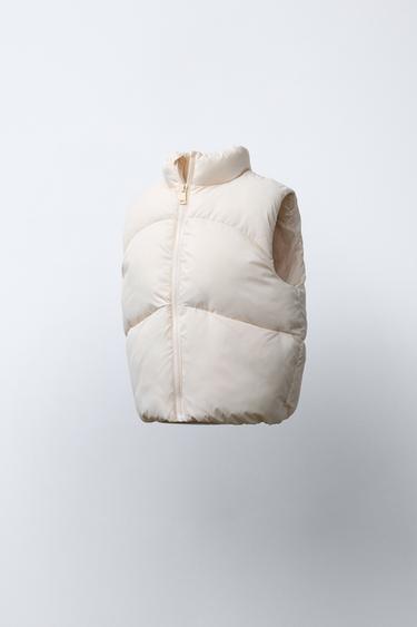 WATER-REPELLENT PADDED GILET - Ecru by Zara - Image 1