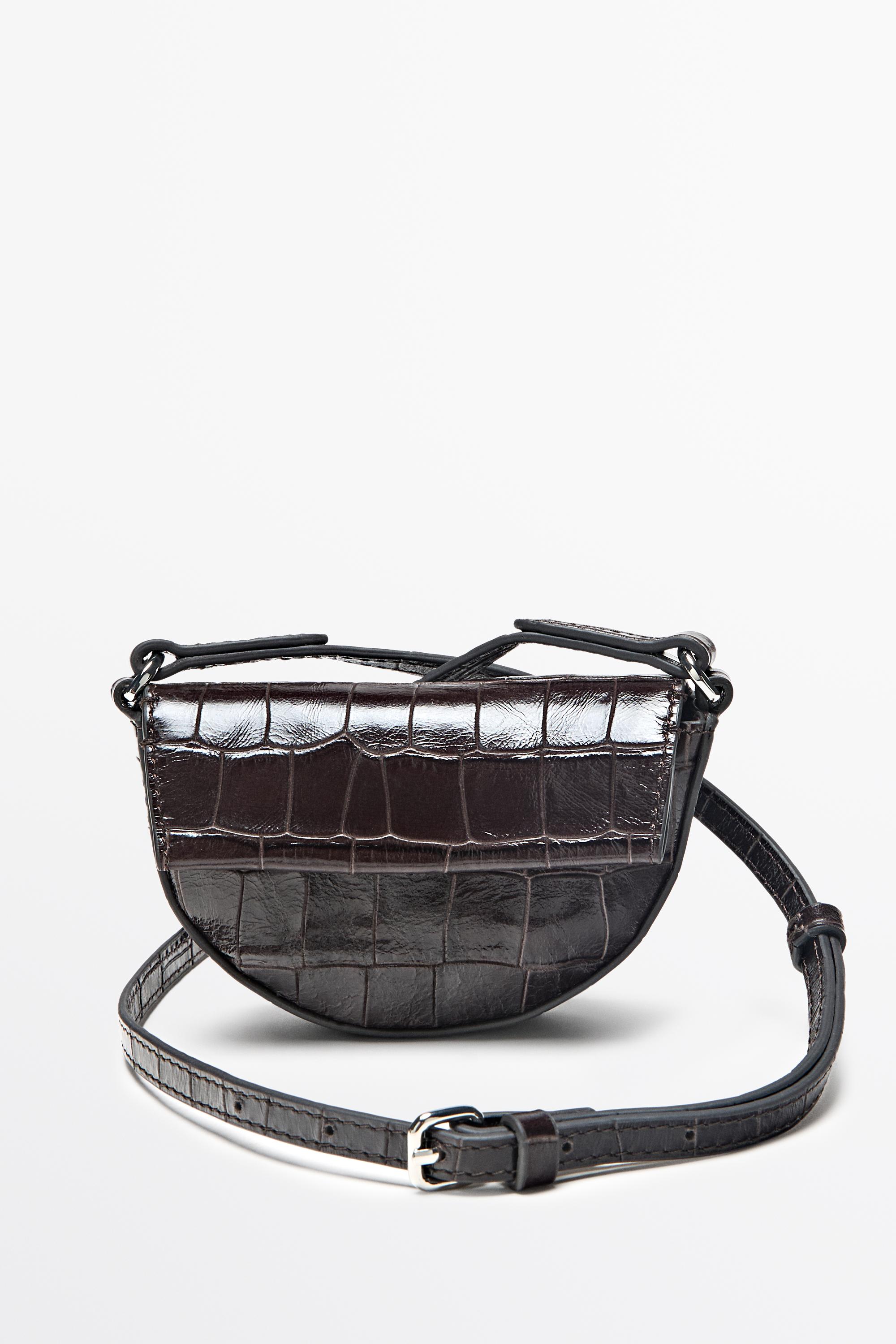 Croco-effect leather mini bag