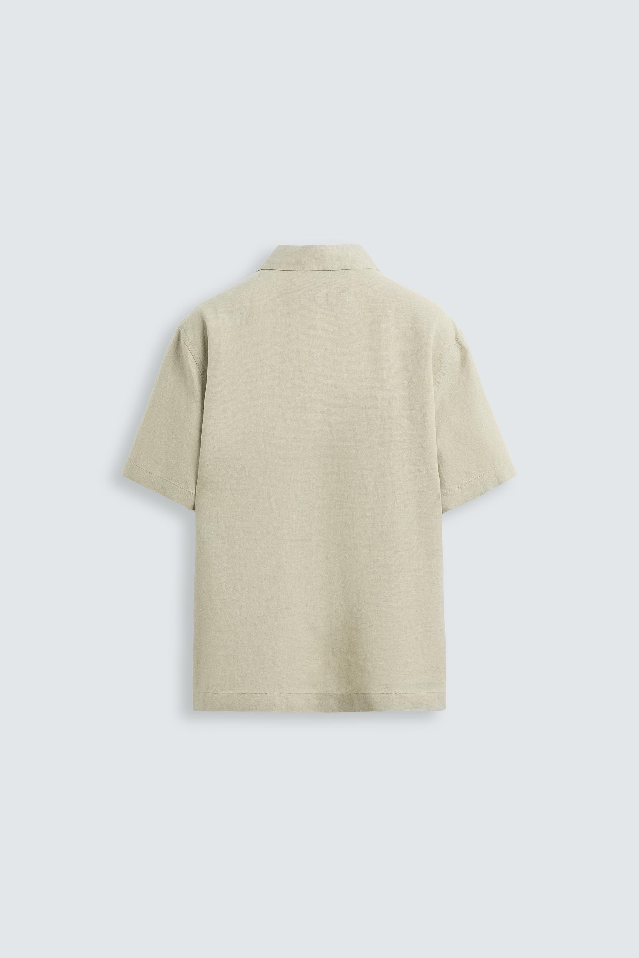 100% LINEN SHIRT - Light beige | ZARA Australia