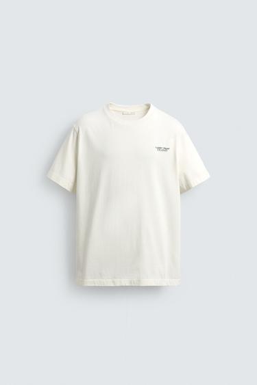 ФУТБОЛКА С ГРАФИЧЕСКИМ ПРИНТОМ "АВСТРАЛИЯ" — ЭКРЮ от Zara