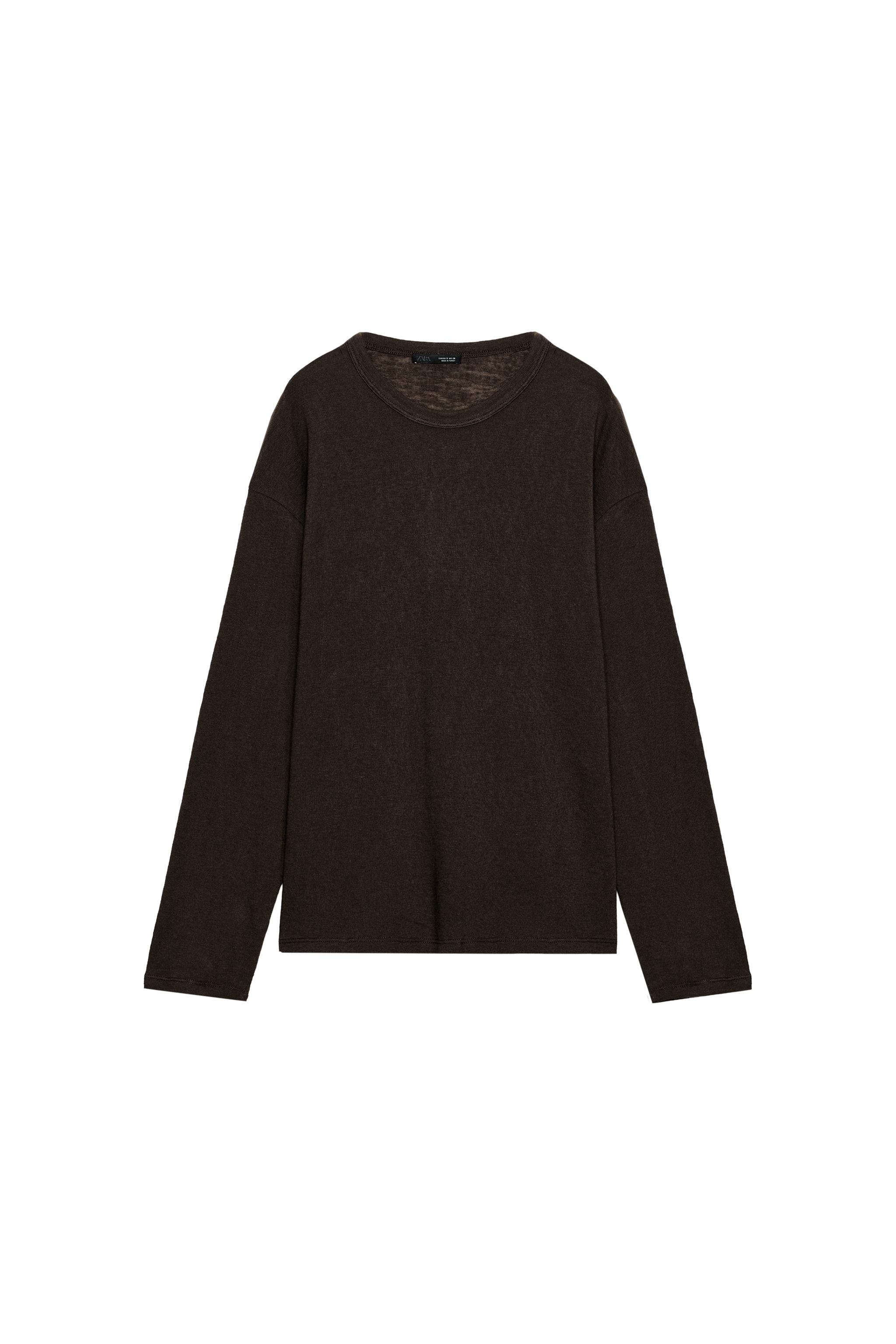 ラスティックロングスリーブTシャツ - オフホワイト | ZARA Japan / 日本