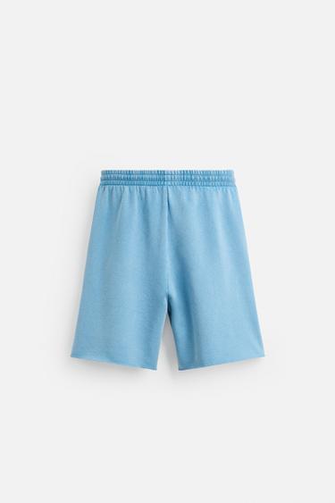 WASHED RELAXED FIT JOGGER BERMUDA SHORTS - Faded blue by Zara - Image 7