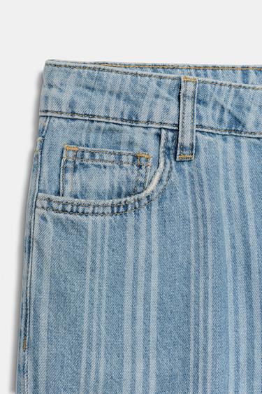 Z1975 STRIPED LOW-RISE STRAIGHT JEANS - Mid-blue by Zara - Image 6