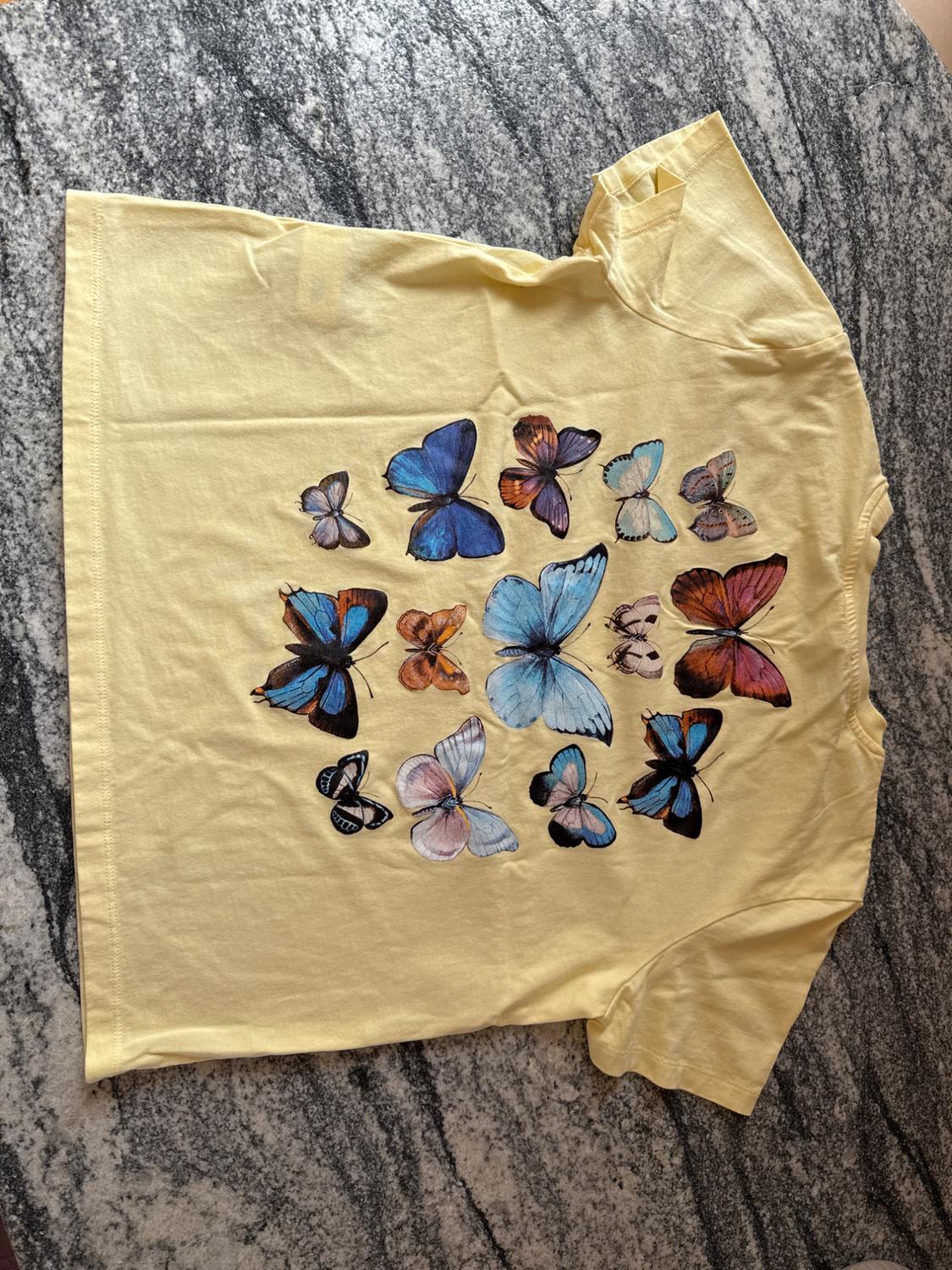 MARIAN ELLIS ROWAN BUTTERFLY PRINT T-SHIRT - Image 3