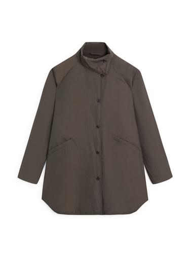 Veste longue matelassée - Marron foncé de Zara