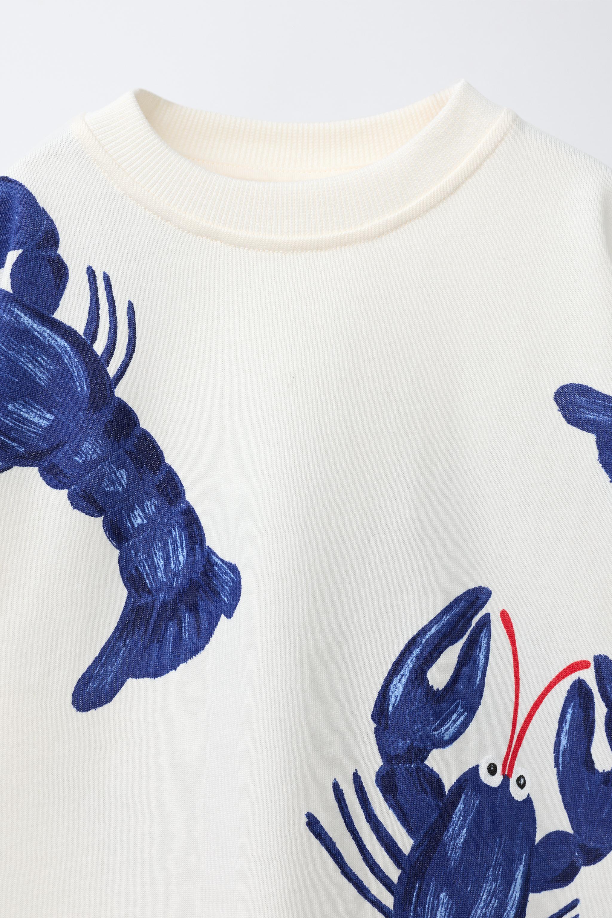 LOBSTER PRINT T-SHIRT AND BERMUDA SHORTS SET