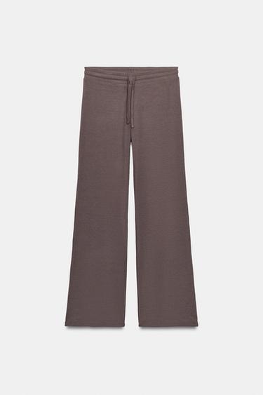 БРЮКИ ПРЯМОГО КРОЯ В РУБЧИК — СЕРОВАТО-КОРИЧНЕВЫЙ от Zara