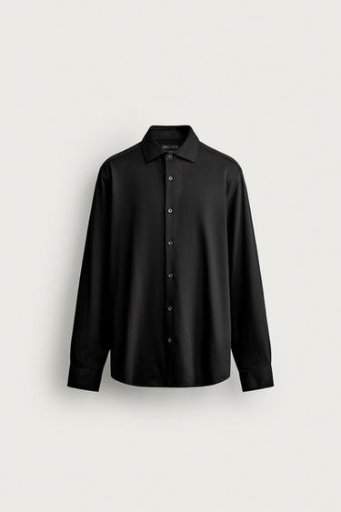 REGULAR FIT SHIRT - Black by Zara
