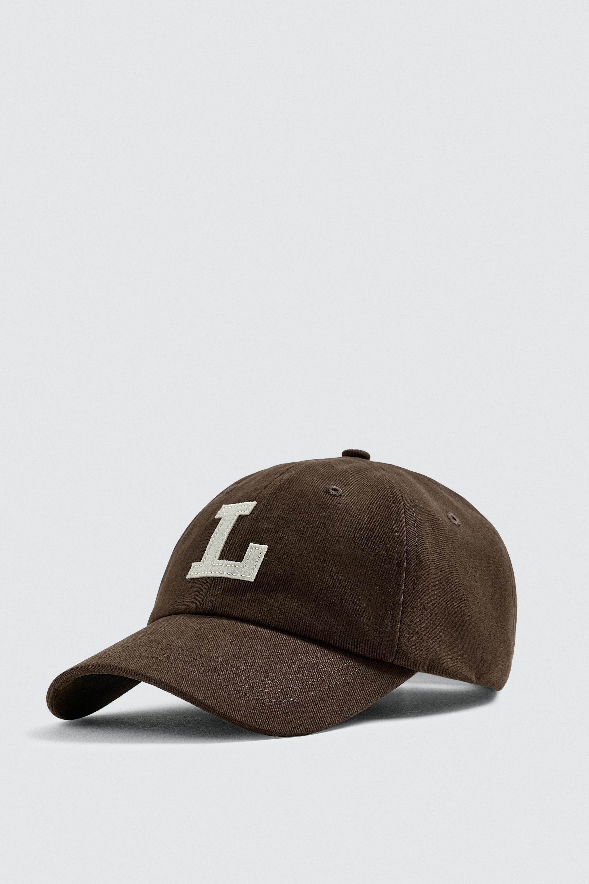 CAP WITH LETTER PATCH - Brown | ZARA South Korea / 대한민국