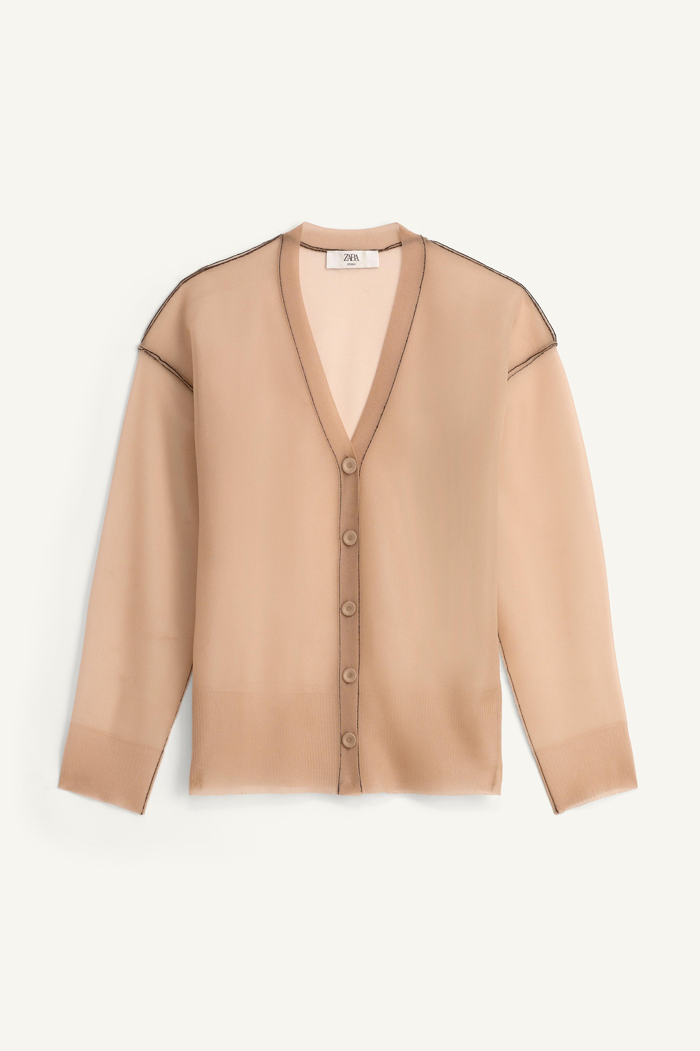 LIMITED EDITION SEMI-SHEER CARDIGAN - Aquamarine | ZARA United Kingdom