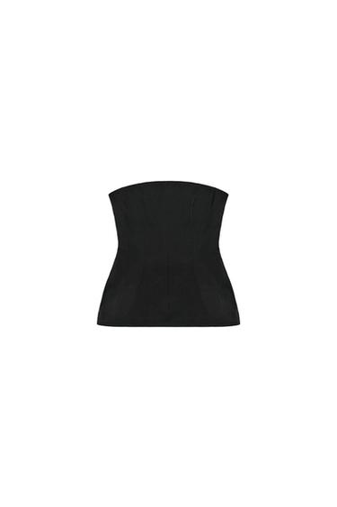 ZW COLLECTION STRAPLESS TOP - Black by Zara