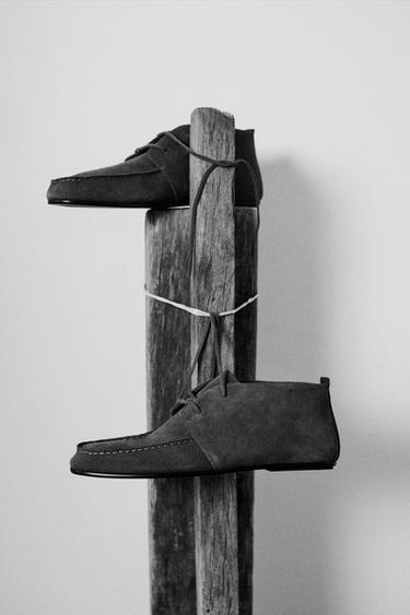 LIMITED EDITION LEATHER ANKLE BOOTS - Brown by Zara