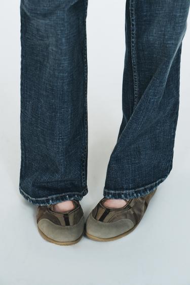 ELASTICATED SPORTY BALLERINAS - Green by Zara - Image 0